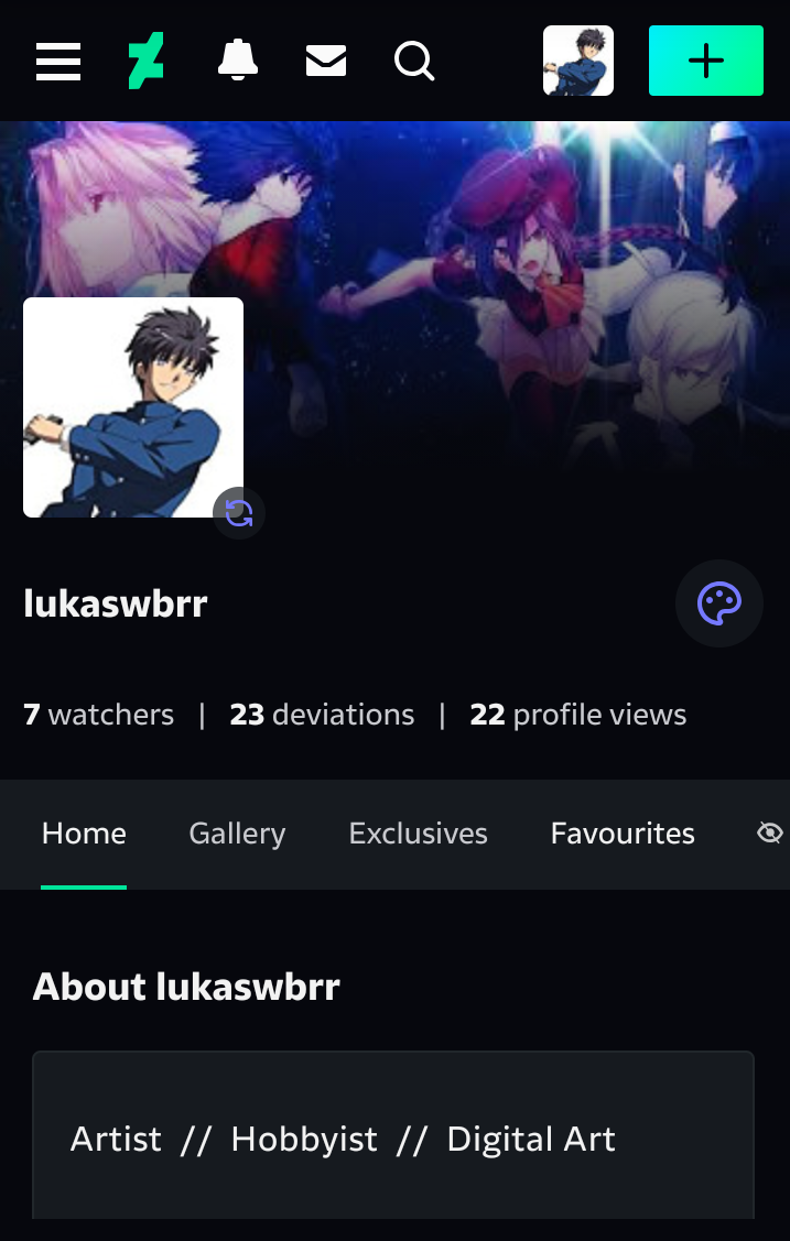 deviantart early profile creation image